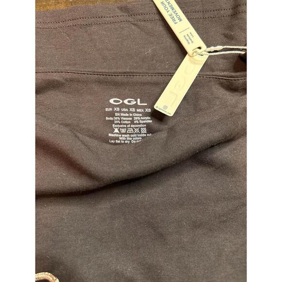 NWT OGL Midi Dress Womens Size XS Espresso Shut Thermal Boatneck Ruched Built-in - Picture 3 of 3